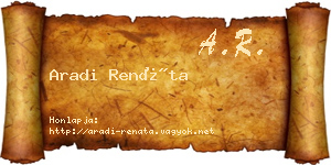 Aradi Renáta névjegykártya
