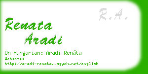 renata aradi business card