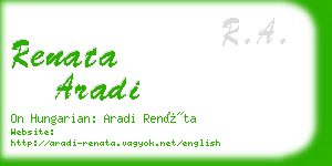 renata aradi business card